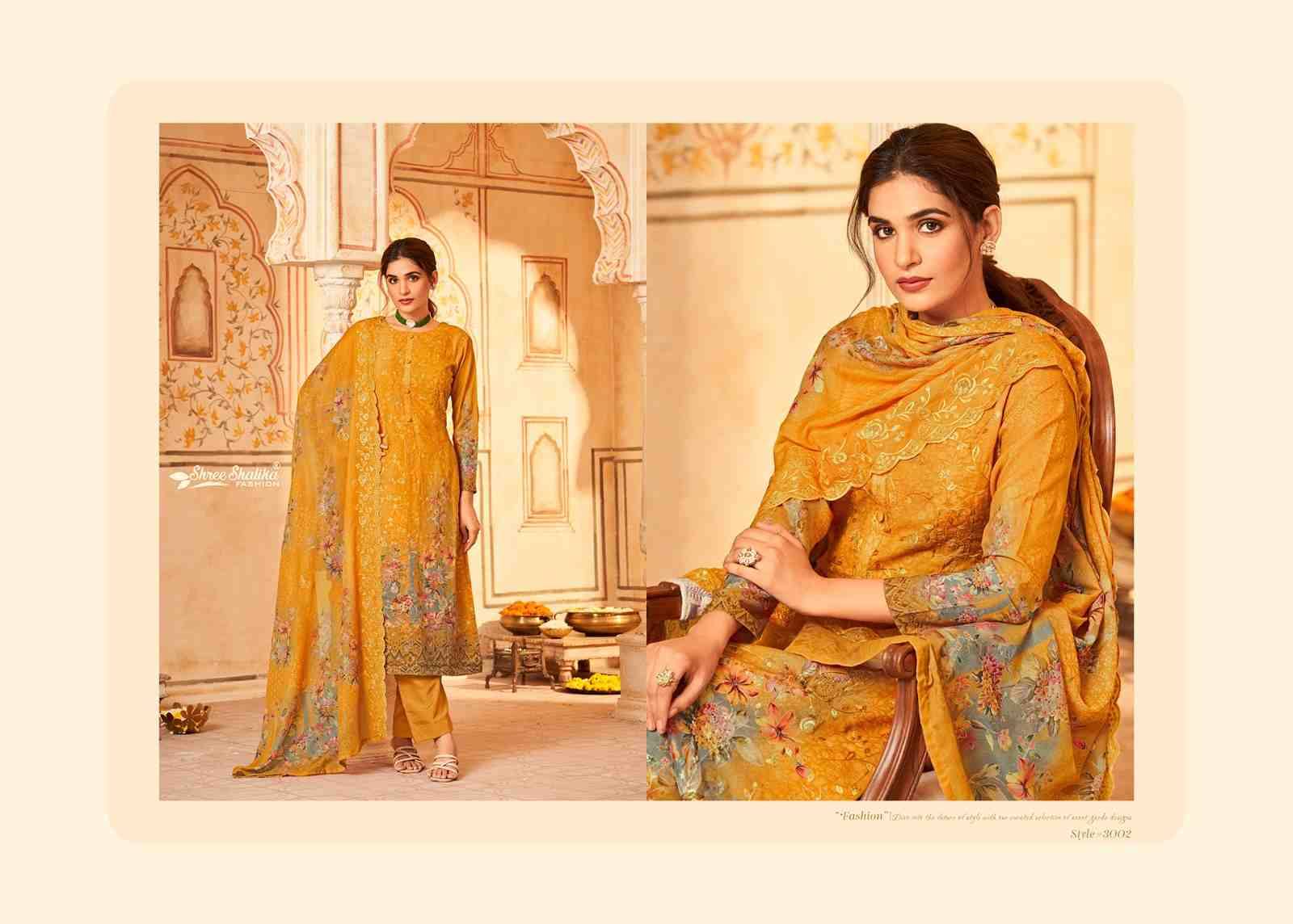 MAHJABEEN VOL-3 BY SHREE SHALIKA FASHION 3001 TO 3008 SERIES BEAUTIFUL STYLISH ANARKALI SUITS FANCY COLORFUL CASUAL WEAR & ETHNIC WEAR & READY TO WEAR COTTON DIGITAL PRINT DRESSES AT WHOLESALE PRICE